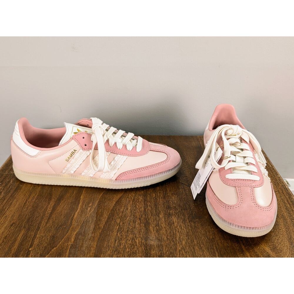 Adidas Samba Ruffle Stripes Pack Wonder Mauve JR8830 - Women's Size 8 New In Box - Picture 12 of 16